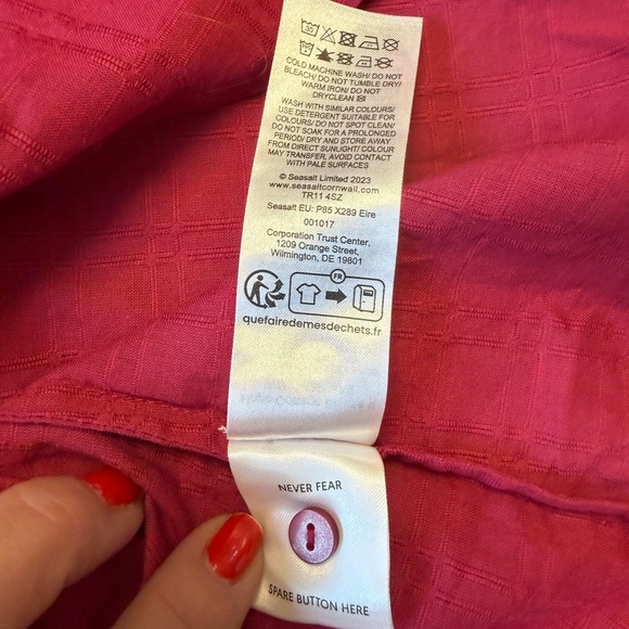 SEASALT CORNWALL Organic Cotton Hope Cottage Blouse II Charm Size 8 - Picture 10 of 13